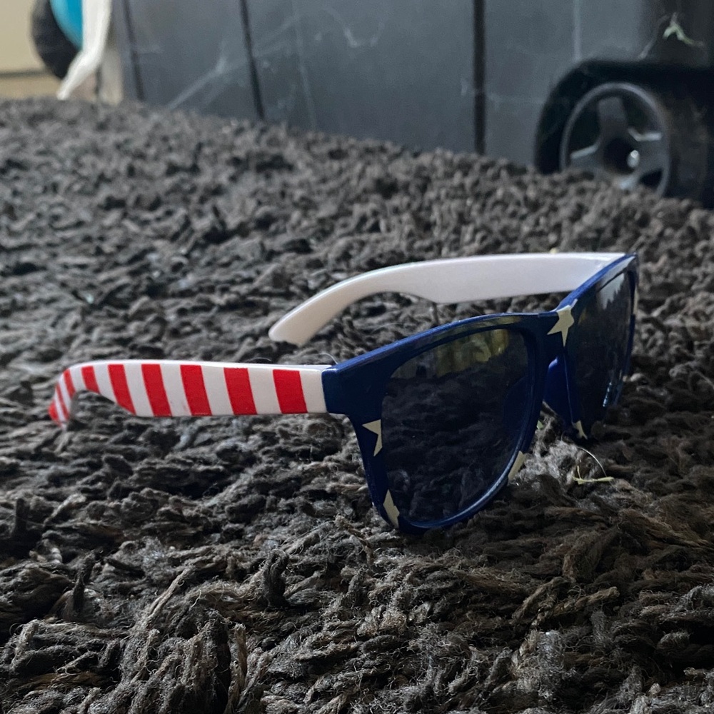 Patriotic Blue and Red Striped Sunglasses